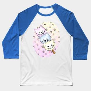 cute cat mochi on a stick Baseball T-Shirt